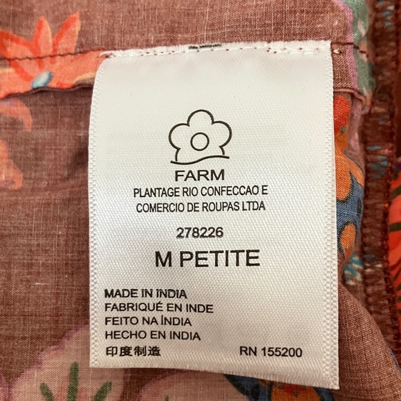 Farm Rio Belted Dress Medium Petite Anthropologie NWT - Picture 6 of 7